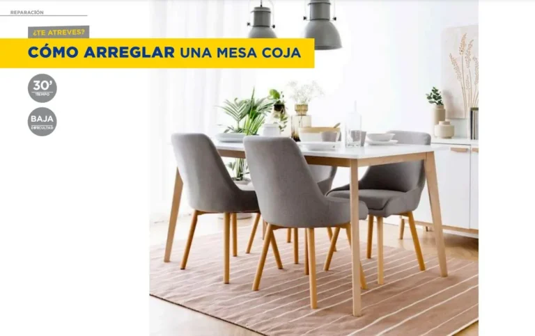 Cómo arreglar una mesa coja