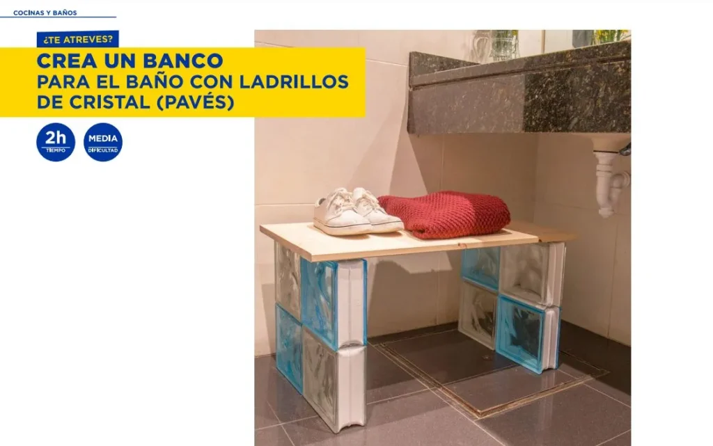 Cómo crear un banco para el baño