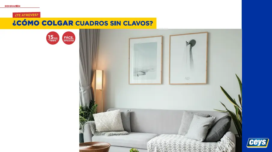 Cómo colgar cuadros sin clavos