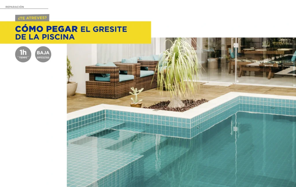 Cómo pegar el gresite de la piscina